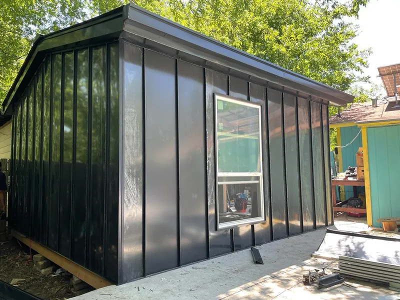 Black standing seam metal wall panels for Metal Roof Installation in Barnstable Town